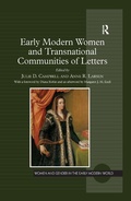 Cover: Early Modern Women and Transnational Communities of Letters - Routledge