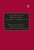 Cover: Authors of the Middle Ages. Volume I, Nos 1-4 - Routledge