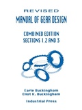 Cover: Manual of Gear Design (Revised) Combined Edition, Volumes 1, 2 and 3 - Industrial Press Inc.,U.S.