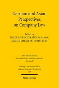 Abbildung von: German and Asian Perspectives on Company Law - Mohr Siebeck