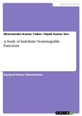 Cover: A Study of Indefinite Nonintegrable Functions - GRIN Verlag