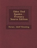 Cover: Oden Und Epoden - Primary Source Edition - Nabu Press
