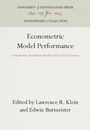Cover: Econometric Model Performance - University of Pennsylvania Press