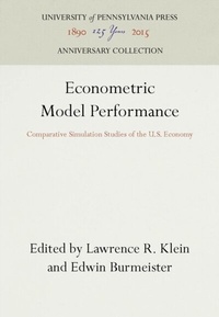 Enlarge image Cover: Econometric Model Performance - University of Pennsylvania Press