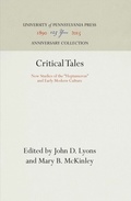 Cover: Critical Tales - University of Pennsylvania Press