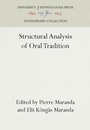 Cover: Structural Analysis of Oral Tradition - University of Pennsylvania Press