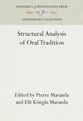 Cover: Structural Analysis of Oral Tradition - University of Pennsylvania Press