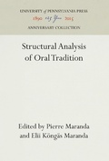 Cover: Structural Analysis of Oral Tradition - University of Pennsylvania Press