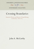 Cover: Crossing Boundaries - University of Pennsylvania Press
