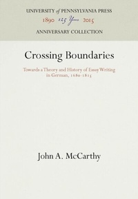 Enlarge image Cover: Crossing Boundaries - University of Pennsylvania Press