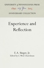 Cover: Experience and Reflection - University of Pennsylvania Press