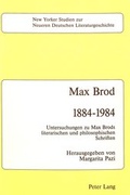 Cover: Max Brod 1884 - 1984 - Peter Lang Verlag