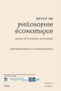 Cover: Noeliberalisme(s) Et Democratie(s) - Librarie Philosophique J. Vrin