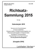Cover: Richtsatz-Sammlung 2015 - Leitfaden