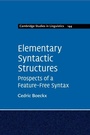 Cover: Elementary Syntactic Structures - Cambridge University Press