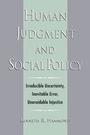 Cover: Human Judgment and Social Policy - OUP eBook