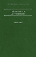 Cover: Interpreting As a Discourse Process - OUP USA