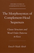 Cover: The Morphosyntax of Complement-Head Sequences - OUP eBook
