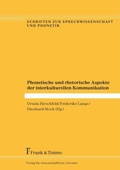 Cover: Phonetische und rhetorische Aspekte der interkulturellen Kommunikation - Frank & Timme