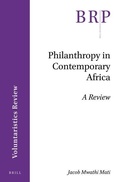 Cover: Philanthropy in Contemporary Africa - Brill