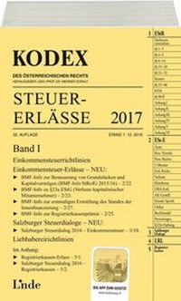 Abbildung von: KODEX Steuer-Erlässe 2017 Band I - Linde