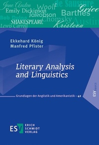 Enlarge image Cover: Literary Analysis and Linguistics - Erich Schmidt Verlag