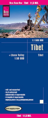 Abbildung von: Reise Know-How Landkarte Tibet (1:1.500.000) und Lhasa-Valley (1:50.000) - Reise Know-How Verlag Peter Rump GmbH