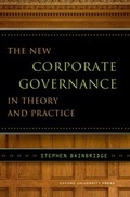 Cover: The New Corporate Governance in Theory and Practice - OUP eBook