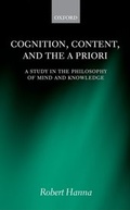 Cover: Cognition, Content, and the A Priori - OUP eBook