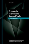 Cover: Fairness in International Criminal Trials - OUP eBook
