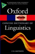 Cover: Concise Oxford Dictionary of Linguistics - OUP Oxford