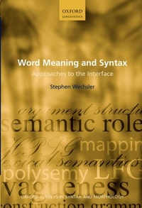 Abbildung von: Word Meaning and Syntax - OUP eBook