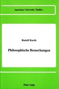 Cover: Philosophische Bemerkungen - Peter Lang Verlag