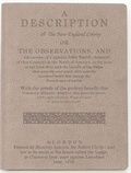 Cover: A Description of the New England Colony - Discovery Books LLC