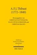 Cover: Anton Friedrich Justus Thibaut (1772-1840) - Mohr Siebeck