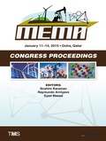 Cover: Proceedings of the TMS Middle East - Mediterranean Materials Congress on Energy and Infrastructure Systems (MEMA 2015) - Springer