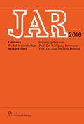 Cover: JAR 2016 - St&auml;mpfli Verlag AG