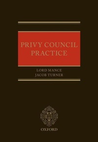 Enlarge image Cover: Privy Council Practice - Oxford University Press