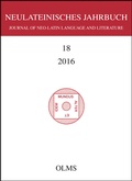 Cover: Neulateinisches Jahrbuch. Journal of Neo-Latin Language and Literature - Georg Olms Verlag