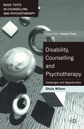 Cover: Disability, Counselling and Psychotherapy - Bloomsbury Academic