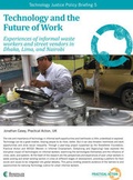 Cover: Technology and the Future of Work - Practical Action Publishing