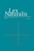 Cover: Lex Naturalis Volume 2 - Pace University Press
