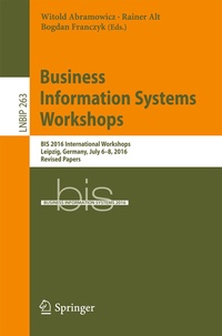 Enlarge image Cover: Business Information Systems Workshops - Springer