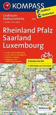 Abbildung von: Rheinland-Pfalz - Saarland - Luxembourg - KOMPASS-Karten