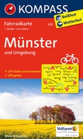 Cover: KOMPASS Fahrradkarte M&uuml;nster und Umgebung - KOMPASS-Karten