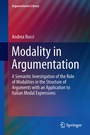 Cover: Modality in Argumentation - Springer