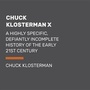 Cover: Chuck Klosterman X - Books on Tape