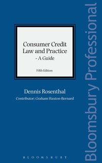 Abbildung von: Consumer Credit Law and Practice - A Guide - Bloomsbury Professional