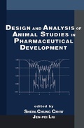 Cover: Design and Analysis of Animal Studies in Pharmaceutical Development - Marcel Dekker Inc