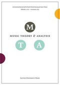 Cover: Music Theory and Analysis Volume 2 Issue II, 2015 (Journal Subscription) - Leuven University Press